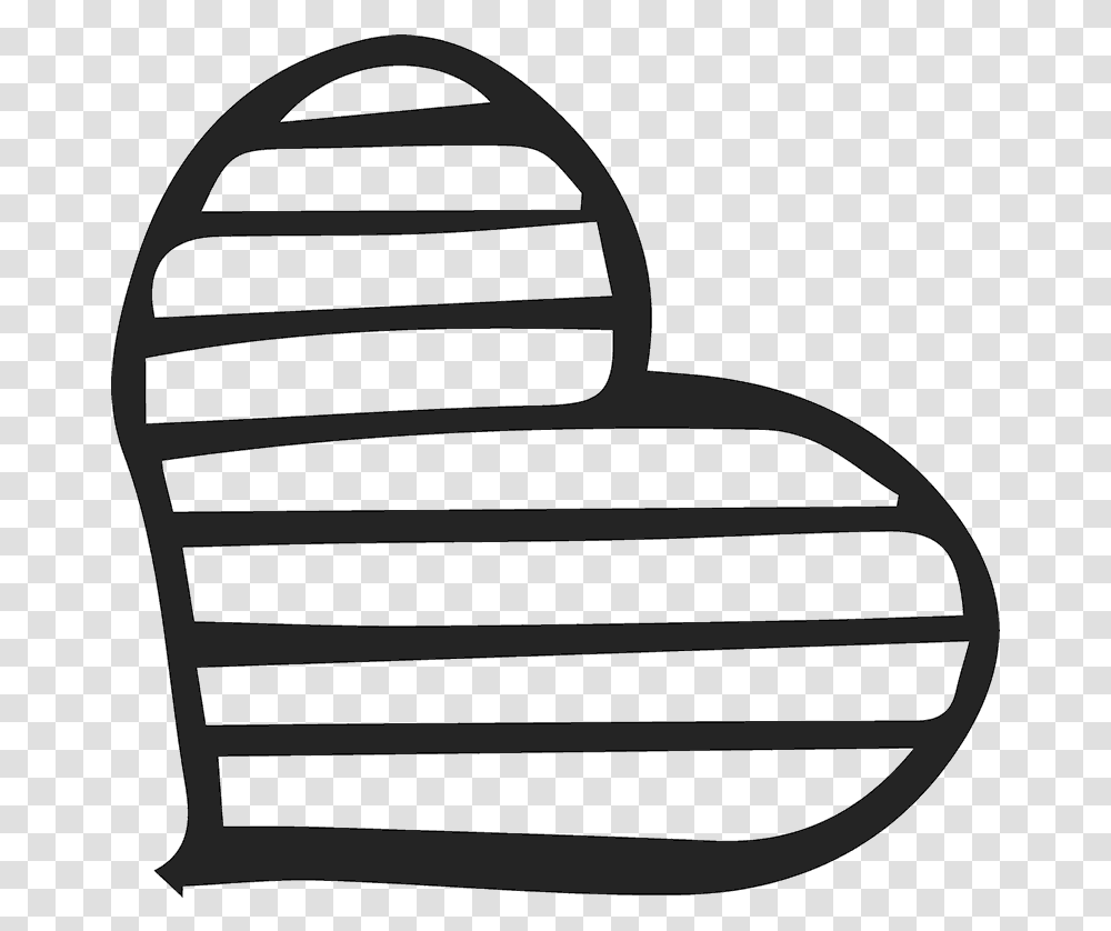 Distressed Heart Clipart Black And White Striped Heart, Accessories, Accessory, Bag, Handbag Transparent Png