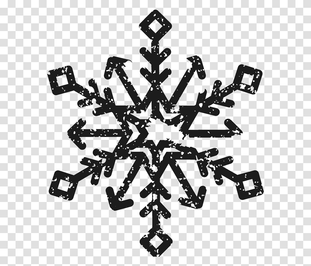 Distressed Snowflake Stamp Christmas Postage Stamps, Cross Transparent Png