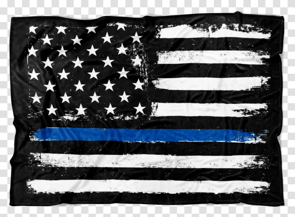 Distressed Thin Blue Line Stars And Stripes Fleece Happy National Law Enforcement Day, Flag, American Flag, Staircase Transparent Png