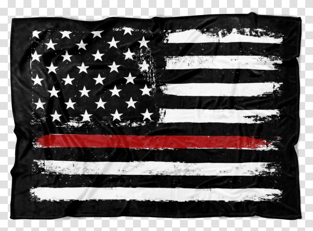 Distressed Thin Red Line Stars And Stripes Fleece Blanket Police Blue And Black, Flag, American Flag, Staircase Transparent Png