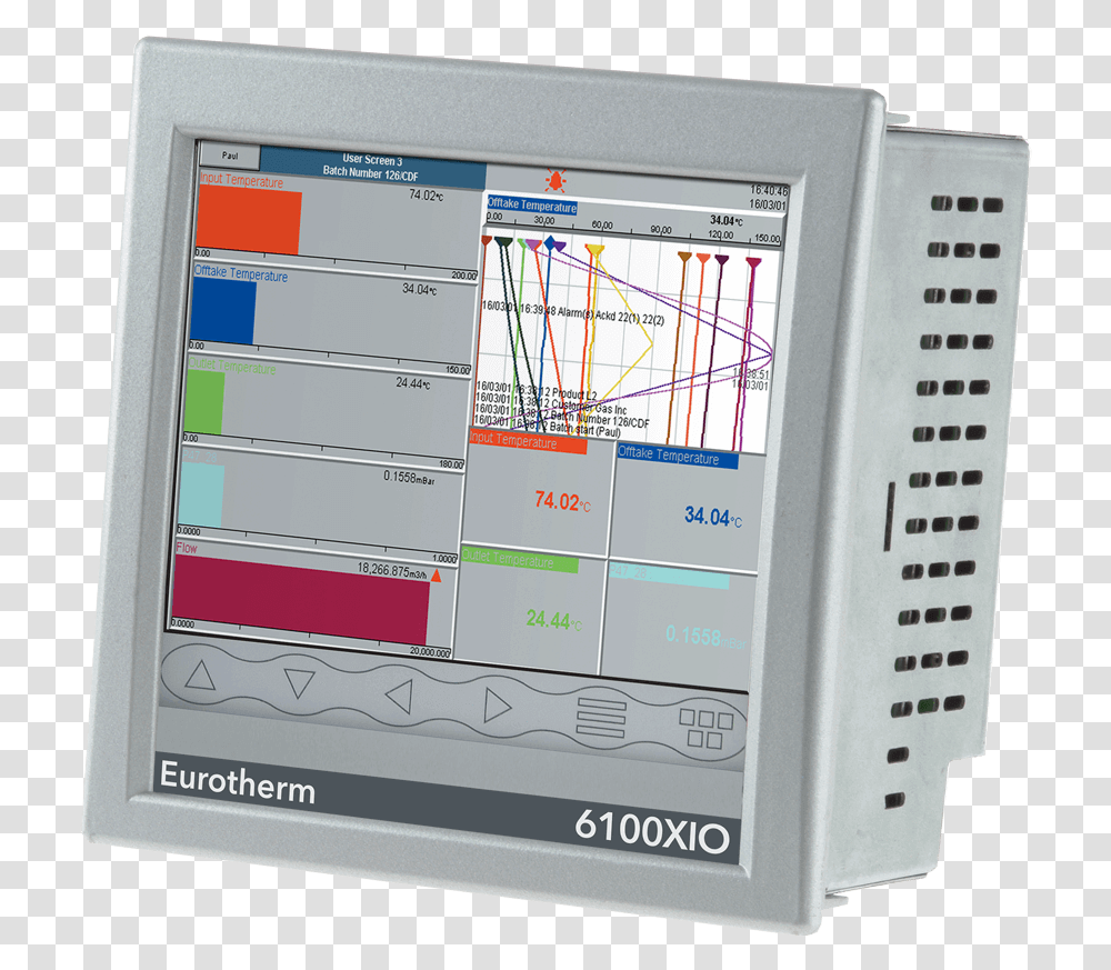 Distributed Graphic Recorder Eurotherm Touch, GPS, Electronics, Screen, Monitor Transparent Png