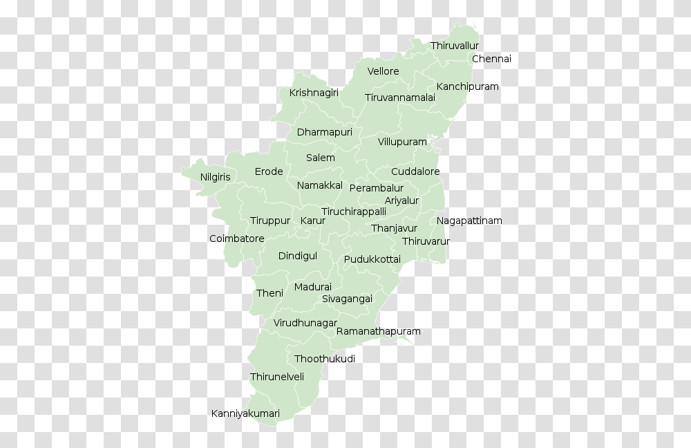 District In Tamilnadu, Map, Diagram, Atlas, Plot Transparent Png