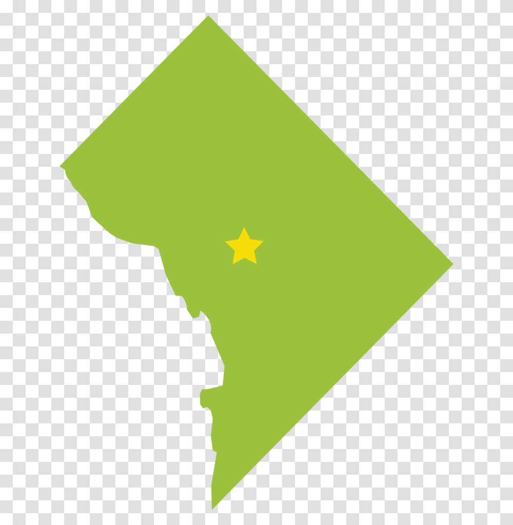 District Of Columbia State Shape, Triangle, Star Symbol, Recycling Symbol Transparent Png