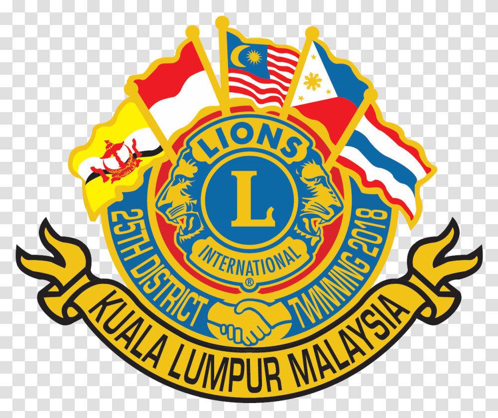 District Twinning Anniversary Lions Club International, Logo, Trademark, Emblem Transparent Png