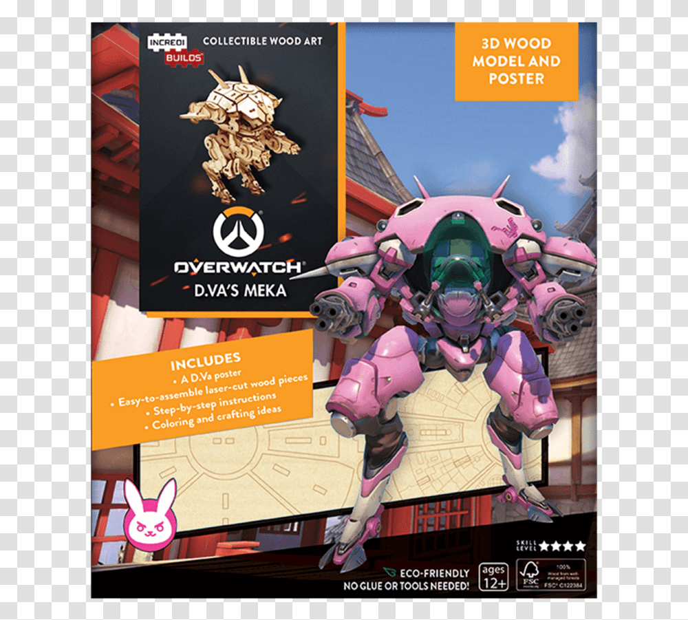 Diva 3d Model Wood Overwatch, Poster, Advertisement, Flyer, Paper Transparent Png