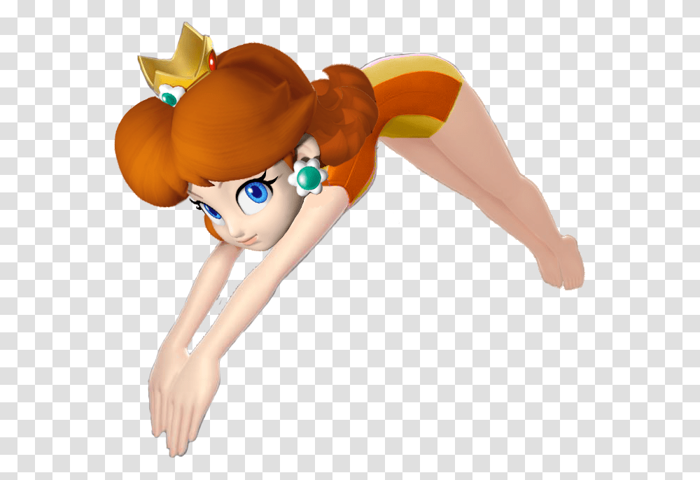 Diver Clipart Olympic Diver Princess Daisy Mario And Sonic At The Olympic Games, Person, Outdoors, Shorts, Doll Transparent Png