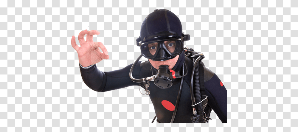Diver, Person, Helmet, Water Transparent Png