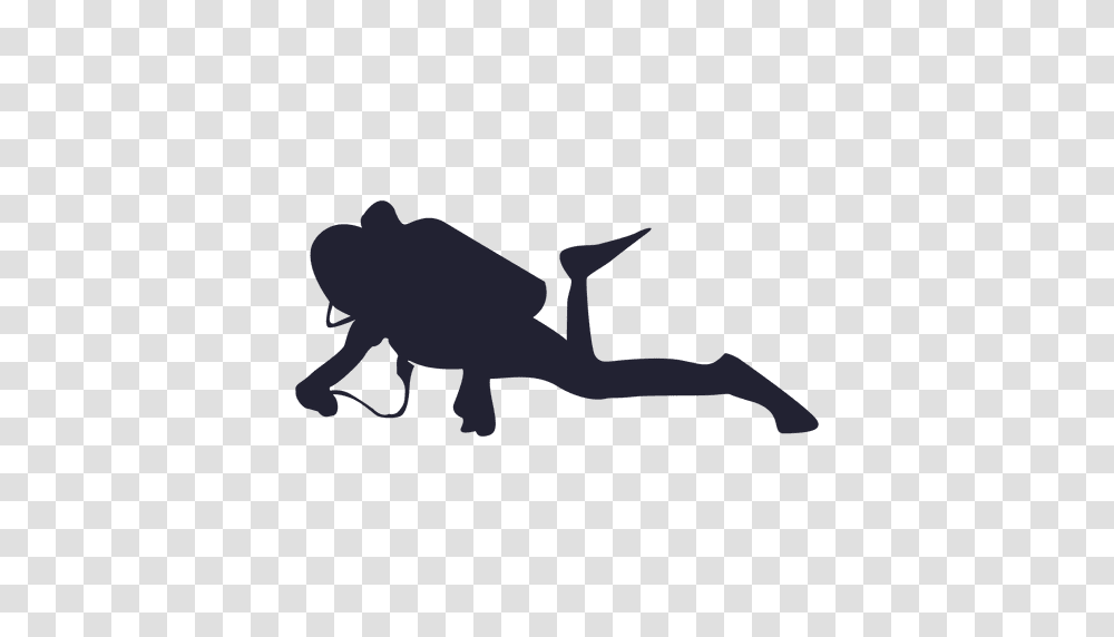 Diver, Person, Silhouette, Kicking, Sport Transparent Png