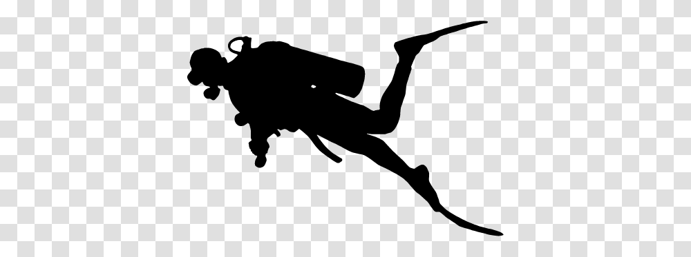 Diver, Person, Silhouette, Stencil Transparent Png