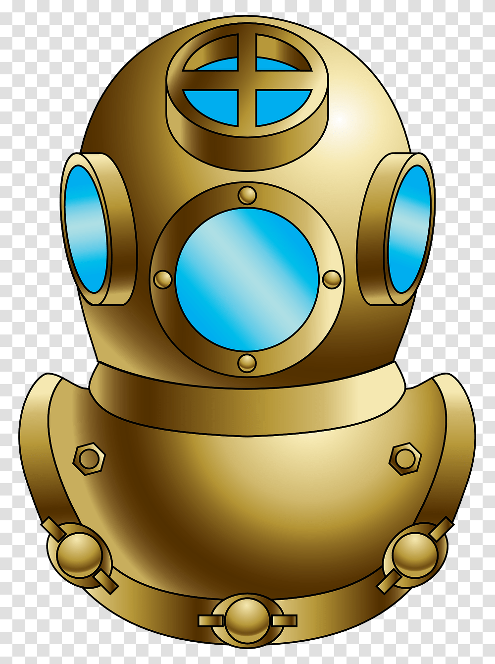 Divers Helmet Clipart, Robot, Light Transparent Png