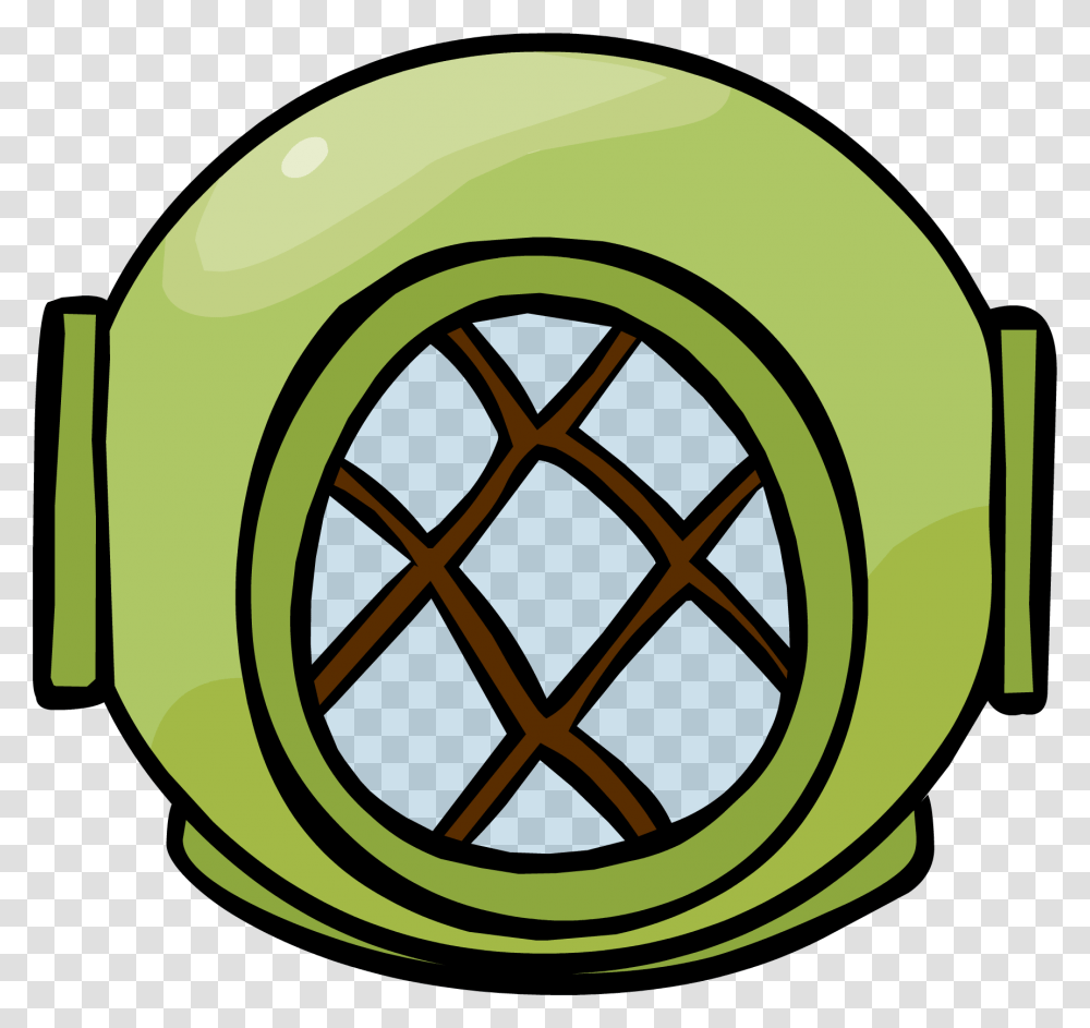 Divers Helmet Clothing Icon Id Scuba Cartoon Helmet, Sphere, Weapon, Weaponry, Sword Transparent Png