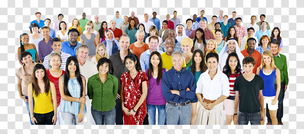 Diverse People Standing Together Big Group Of People, Person, Pants, Clothing, Audience Transparent Png