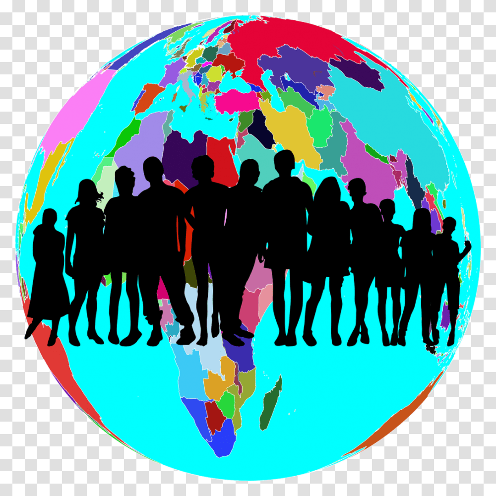 Diversity Earth Family Africa Art Borders Boy Family Reunion Silhouette, Person, Human, Sphere, Outer Space Transparent Png