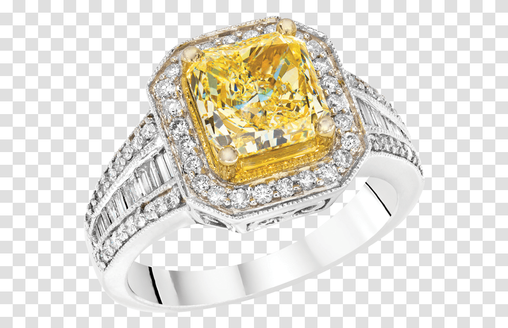 Divina Yellow Diamond Ring Engagement Ring, Accessories, Accessory, Jewelry, Gemstone Transparent Png