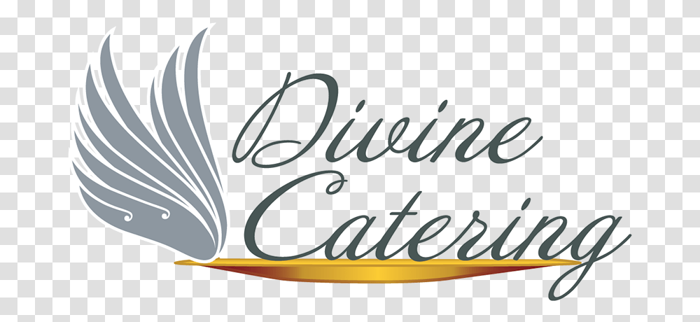 Divine Catering Logo Design Calligraphy, Text, Label, Handwriting, Word Transparent Png