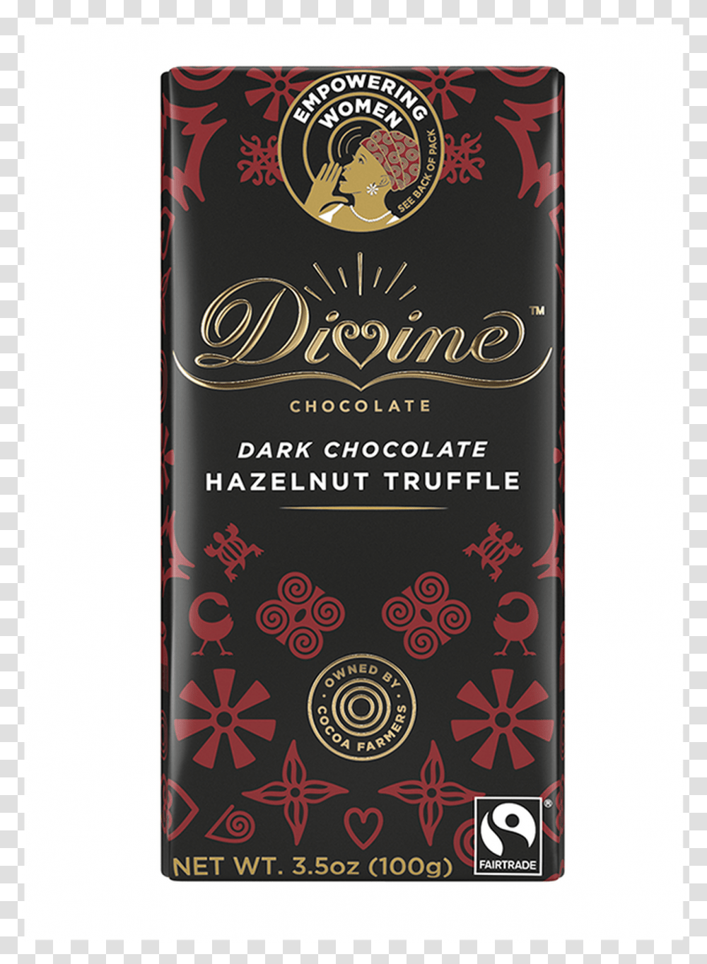 Divine Dark Chocolate Hazelnut Truffle Divine Chocolate, Liquor, Alcohol, Beverage, Drink Transparent Png
