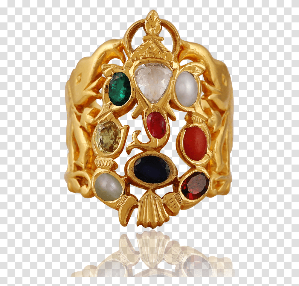 Divine Ganesha Navarathna Ring Navarathna Gold Ring, Jewelry, Accessories, Accessory, Gemstone Transparent Png