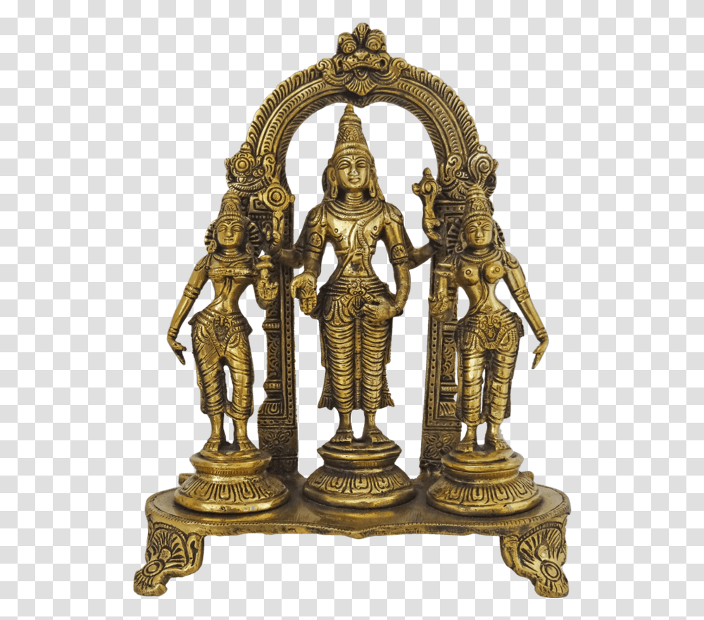 Divine Lord Venkateswara Sridevi Bhudevi Brass Statue Bronze, Altar, Church, Architecture, Building Transparent Png