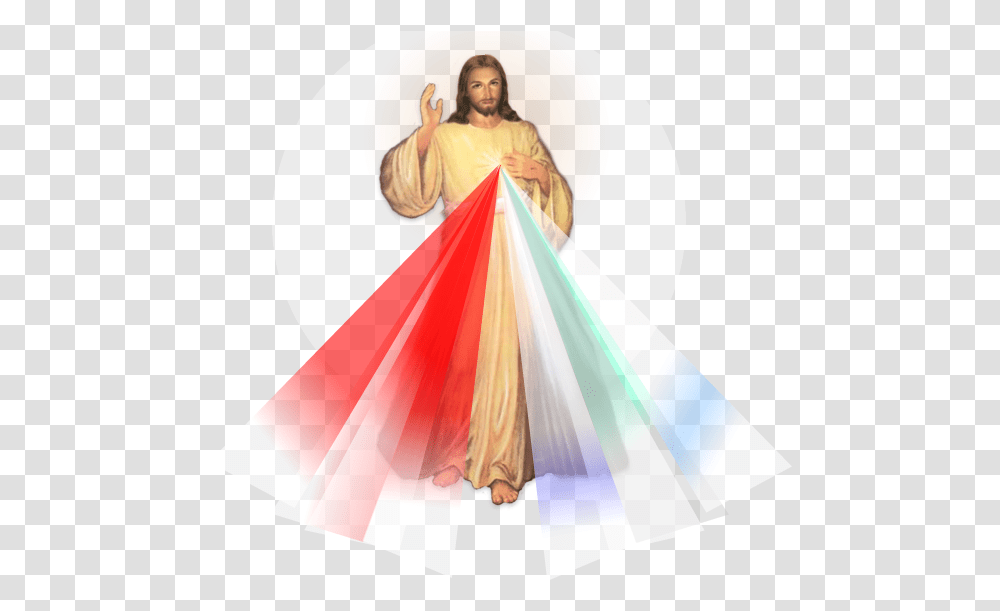 Divine Mercy Picture, Person, Cape Transparent Png