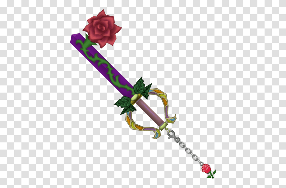 Divine Rose Kingdom Hearts Beauty And The Beast Keyblade, Flower, Plant, Blossom, Weapon Transparent Png