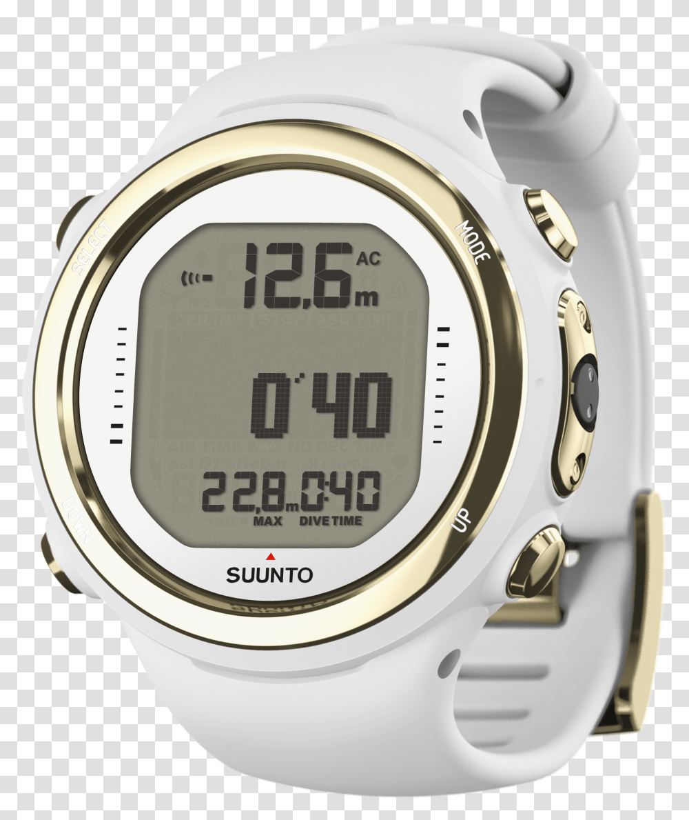 Diving Board Suunto D4i Novo Light Gold, Digital Watch, Wristwatch Transparent Png
