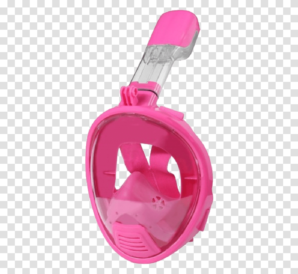 Diving Mask Clipart Full Face Snorkel Mask Pink, Helmet, Apparel Transparent Png
