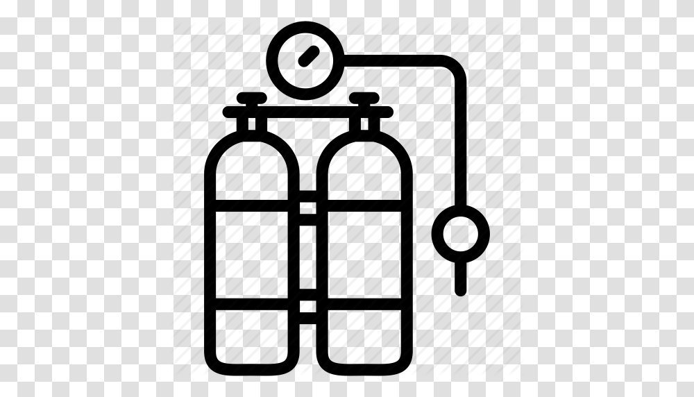 Diving Oxygen Scuba Tank Water Icon, Green, Jar, Cylinder, Silhouette Transparent Png