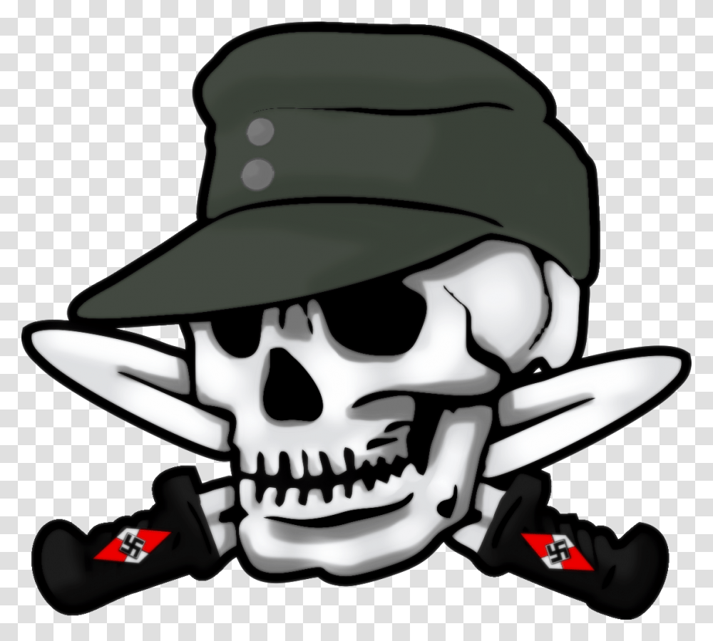 Division 3rd Schutzstaffel Ss Waffen Ss Panzer Soldiers Waffen Ss Skull Logo, Helmet, Apparel, Pirate Transparent Png