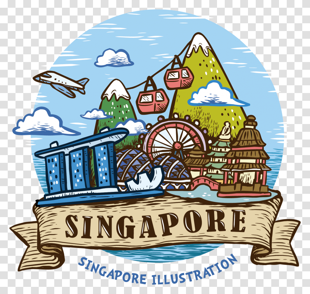 Division In Merlion Service Singapore Painted Pte Clipart Marina Bay Sands Clipart, Doodle, Drawing, Neighborhood, Urban Transparent Png