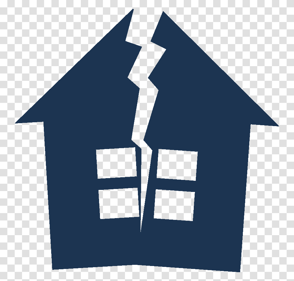 Divorce Broken House Icon, Logo, Trademark Transparent Png