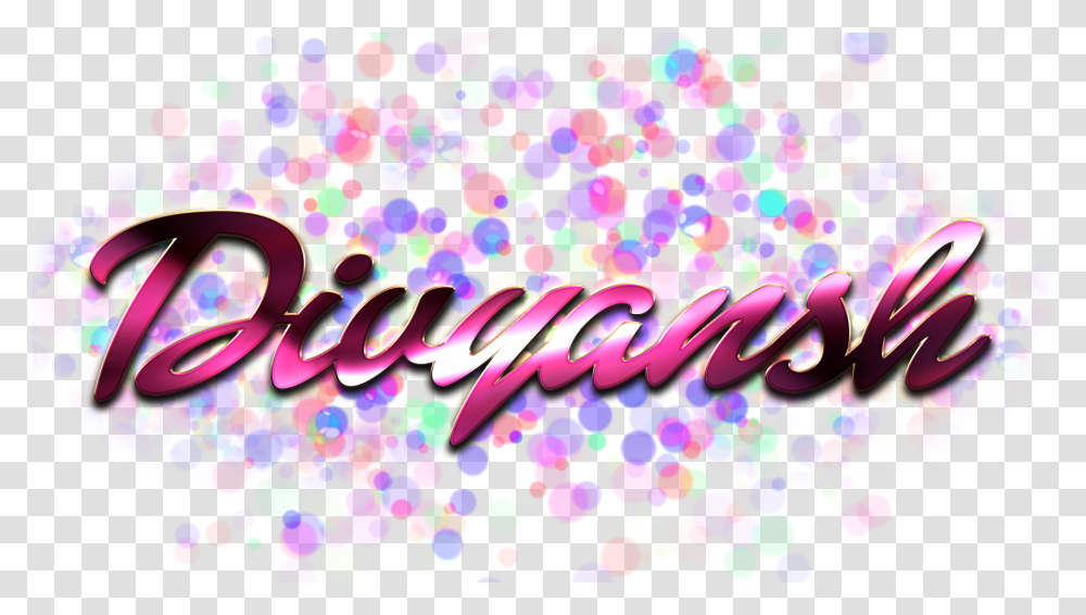 Divyansh Name Logo Bokeh, Light, Confetti, Paper, Glitter Transparent Png