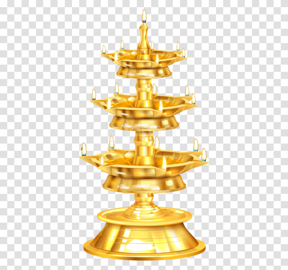 Diwali Candlestick Diya Kuthu Vilakku, Lamp, Gold, Outdoors, Fire Transparent Png