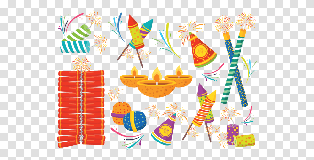Diwali Crackers Vector Fire Crackers Clipart, Apparel, Party Hat, Dynamite Transparent Png