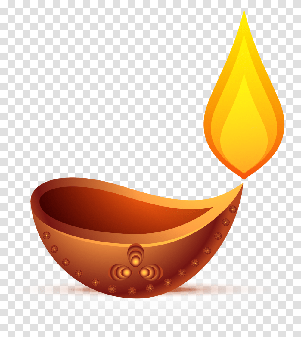 Diwali Lamp Diwali Oil Lamp Vector, Bowl, Fire, Food Transparent Png