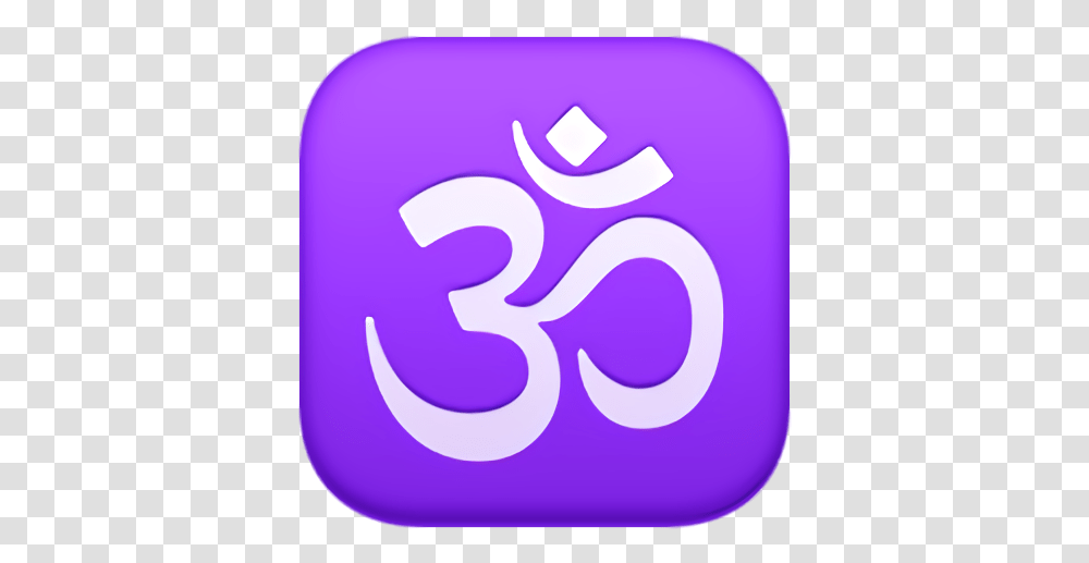Diwali Violet Purple Font For Om Symbol 480x480 Om Emoji In Whatsapp, Text, Number, Alphabet, Logo Transparent Png