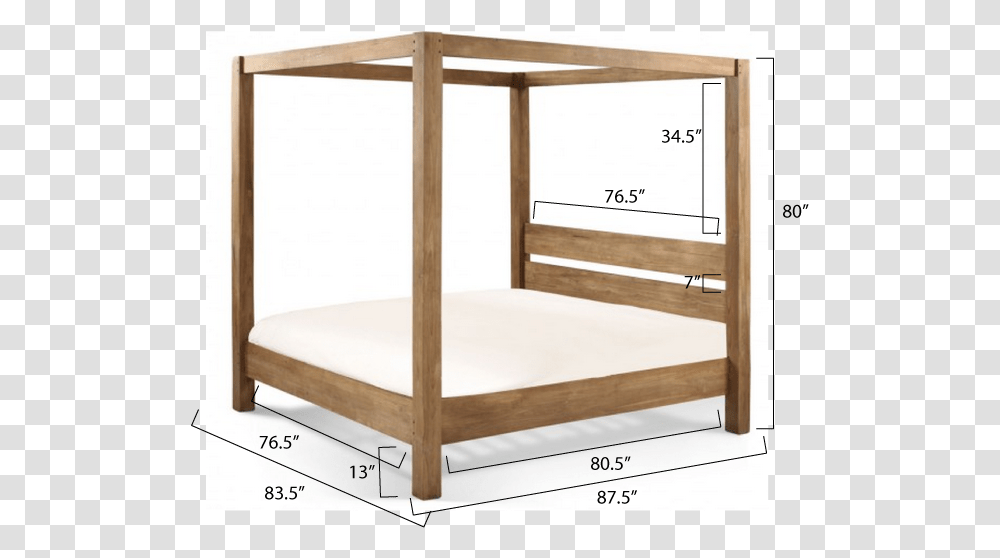Diy Queen Canopy Bed Frame, Furniture, Bunk Bed, Tabletop, Wood Transparent Png