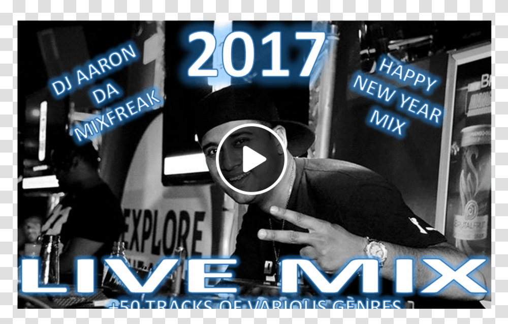 Dj Aaron Da Mixfreak Happy New Year 2017 Mix By Kerrin Poster, Person, Word, Text, Alphabet Transparent Png