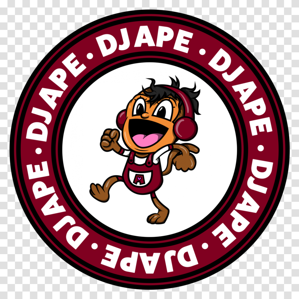 Dj Ape Official Burgundy Bg, Label, Super Mario, Sticker Transparent Png