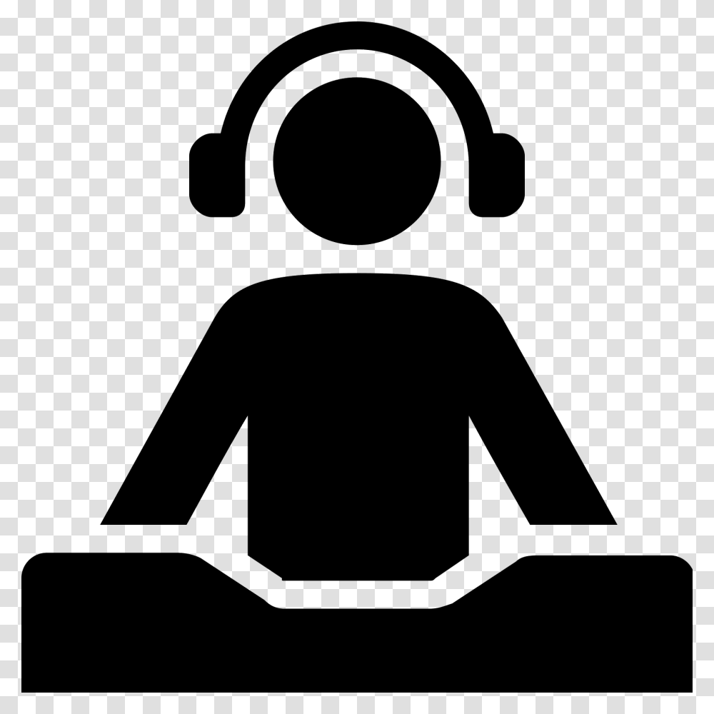 Dj Clipart Black And White Music Dj Icon, Gray, World Of Warcraft Transparent Png