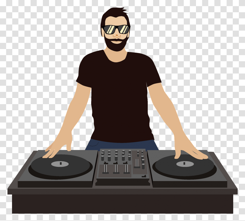 Dj Clipart Electronic Musical Instrument, Person, Human, Electronics, Computer Keyboard Transparent Png