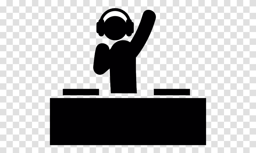 Dj Clipart, Hand, Stencil, Silhouette Transparent Png