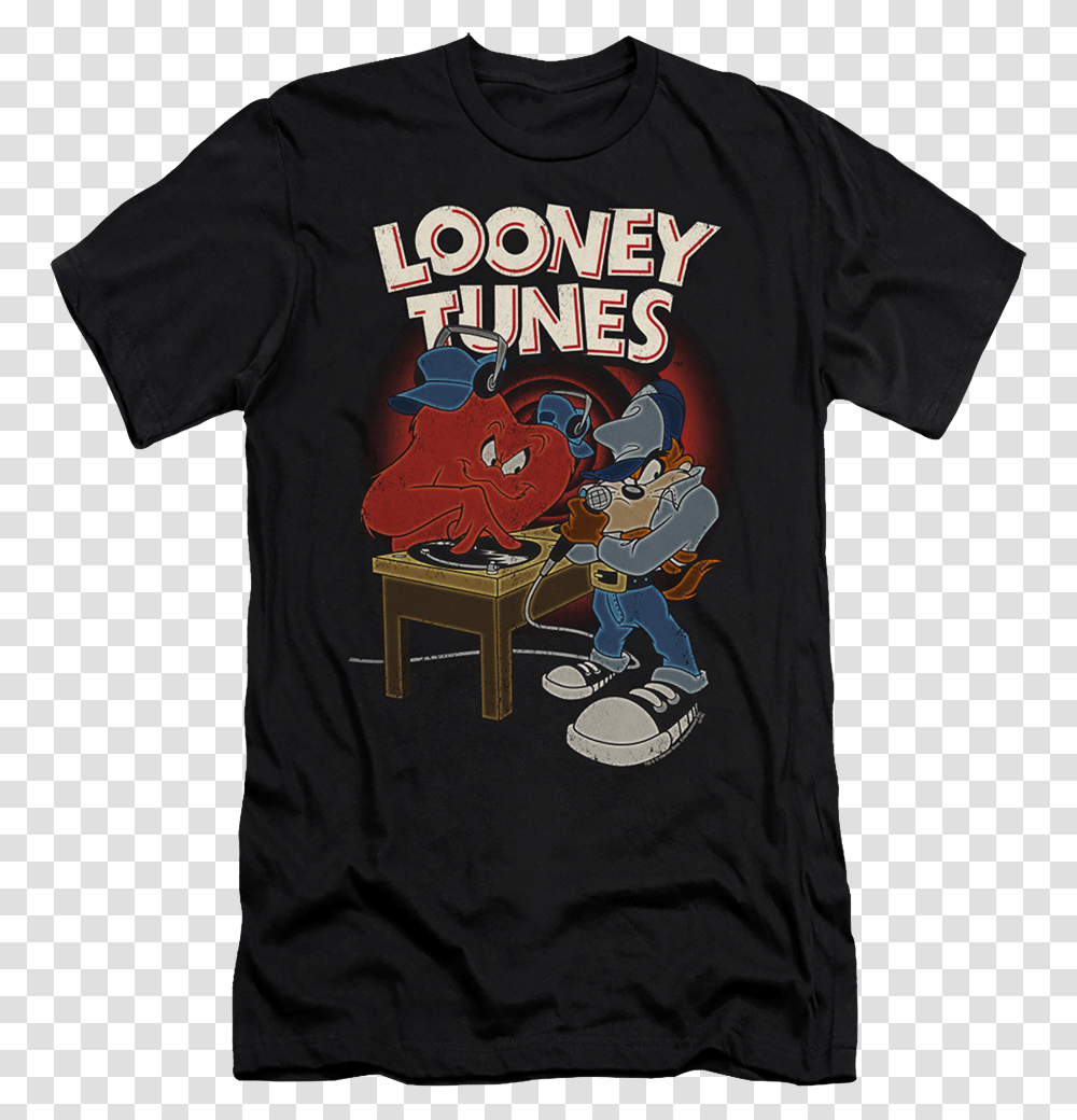 Dj Gossamer And Mc Taz Looney Tunes T Shirt T Shirt, Apparel, T-Shirt Transparent Png