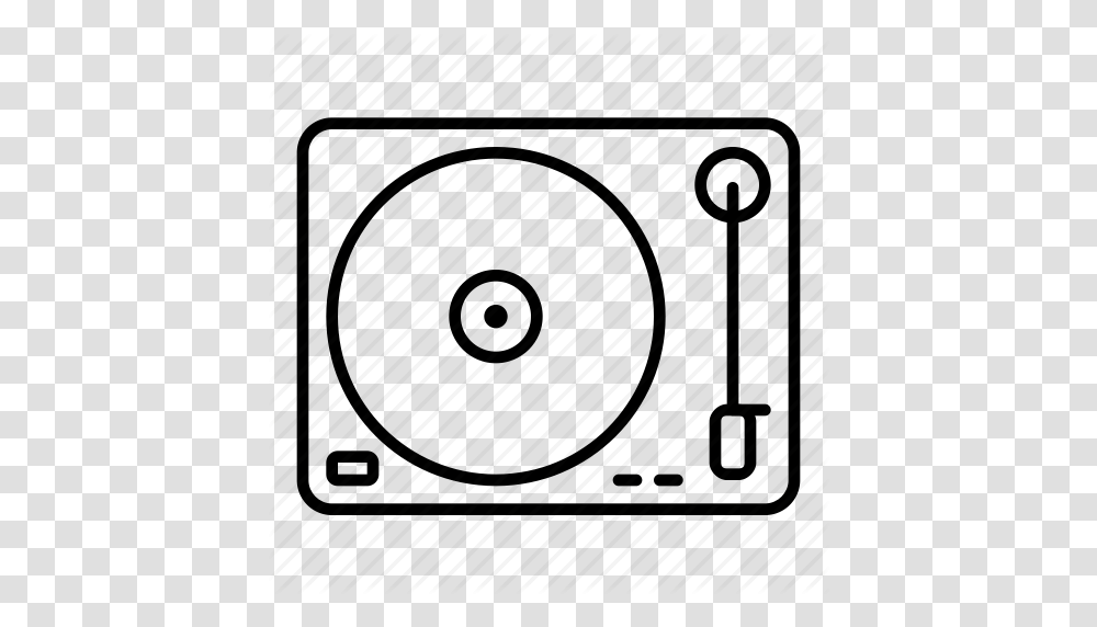 Dj Minimalist Music Play Player Scratching Turntable Icon, Shooting Range, Indoors, Spiral, Oven Transparent Png
