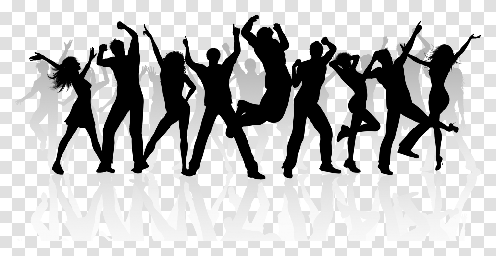 Dj People Dancing Silhouette, Person, Crowd, Stencil, Dance Pose Transparent Png