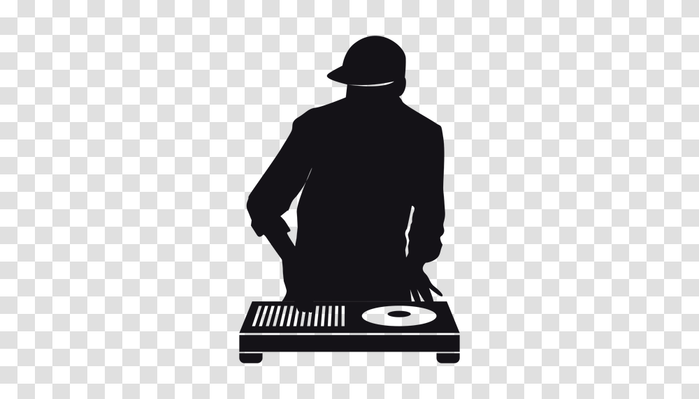 Dj, Person, Human, Kneeling, Silhouette Transparent Png