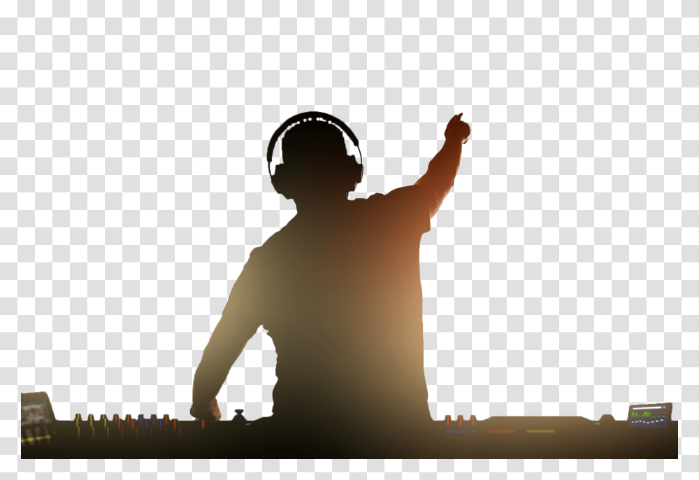 Dj, Person, Human, Silhouette, Worship Transparent Png