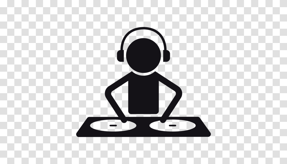 Dj, Person, Kneeling, Lamp, Silhouette Transparent Png