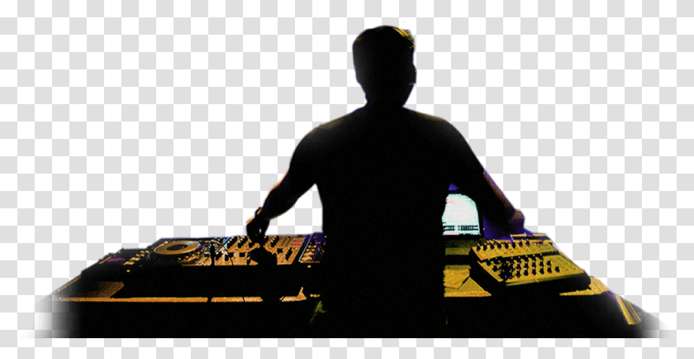 Dj, Person, Silhouette, Back, Sleeve Transparent Png