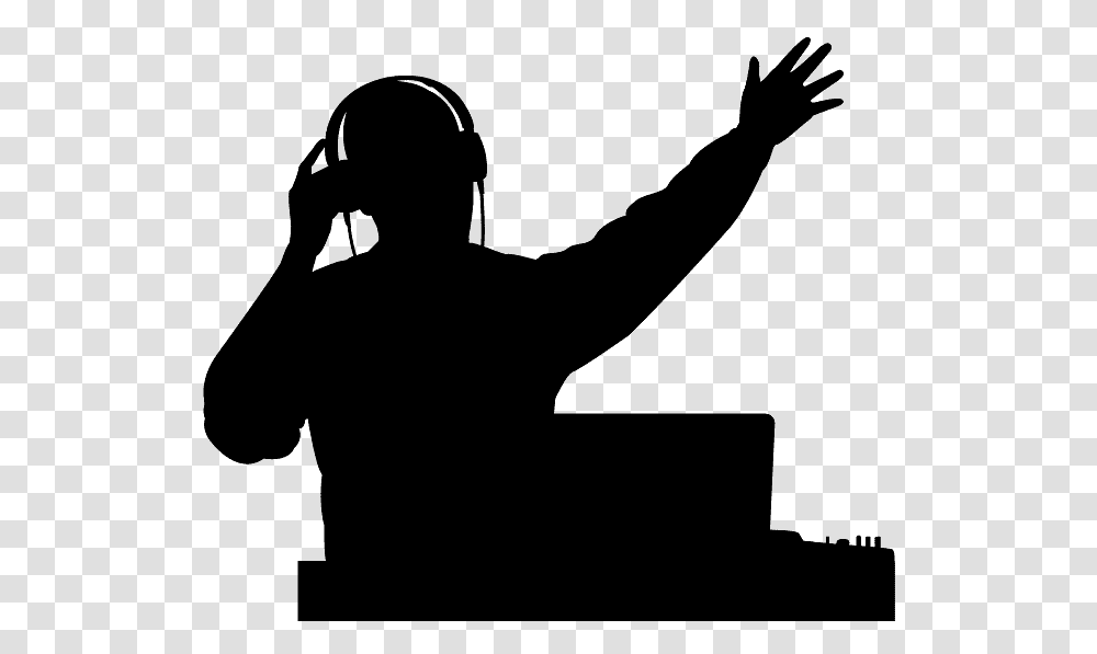 Dj, Person, Silhouette, Worship, Human Transparent Png