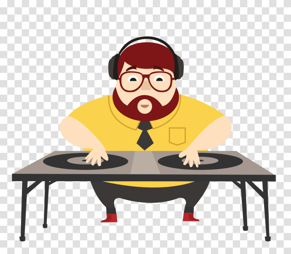 Dj, Person, Tabletop, Furniture, Face Transparent Png